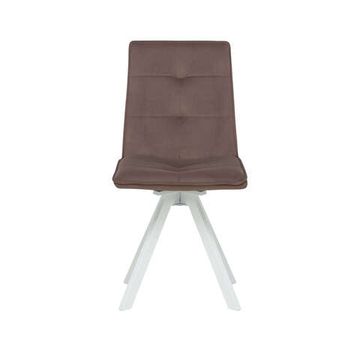 Стул Leset Умбра 360 (поворотный механизм) Опора Белая, велюр Латте (9)