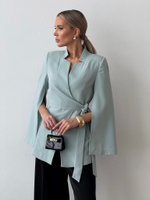 Пиджак классический кейп с запахом