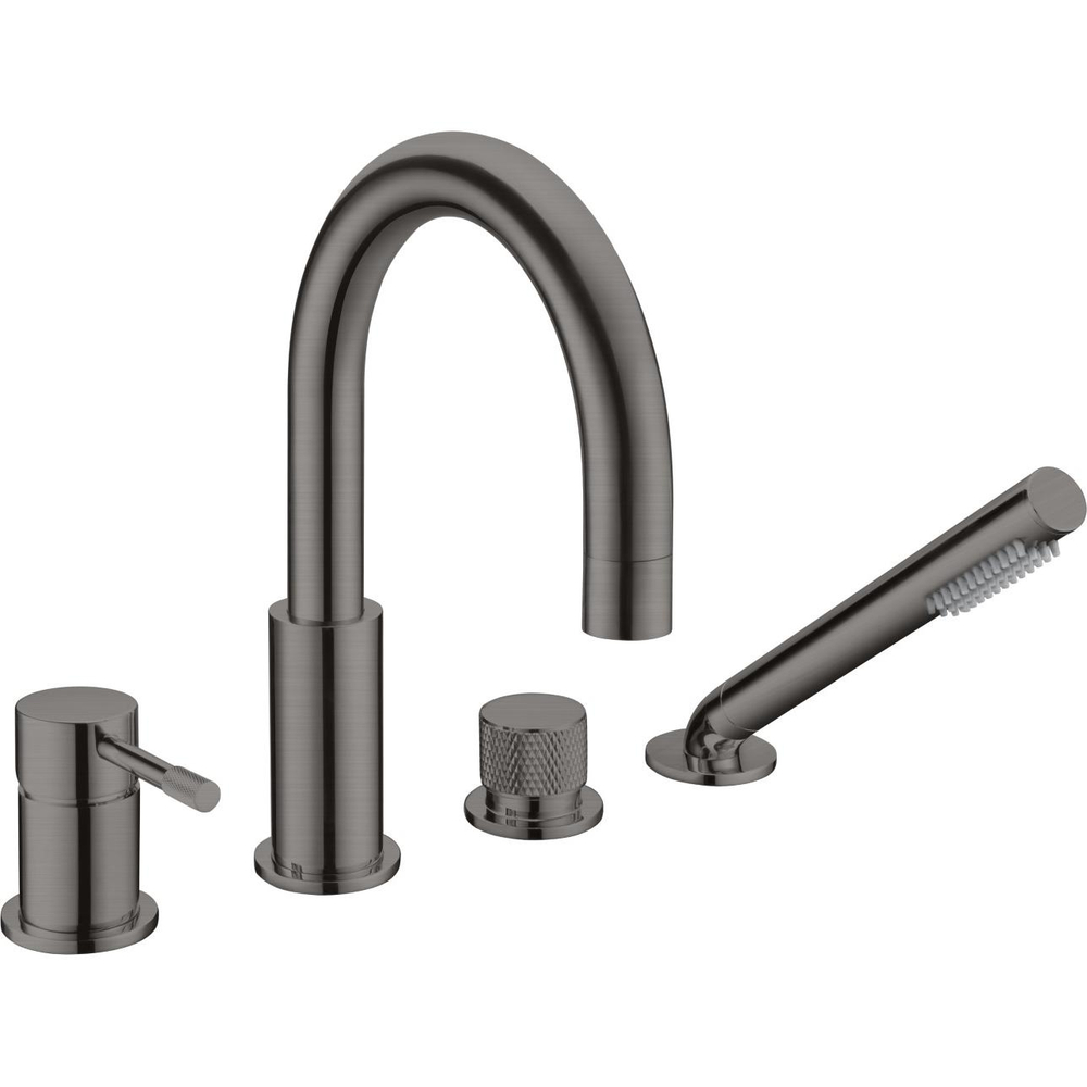 Смеситель на борт ванны Boheme UNO 460-GM Gun Metall