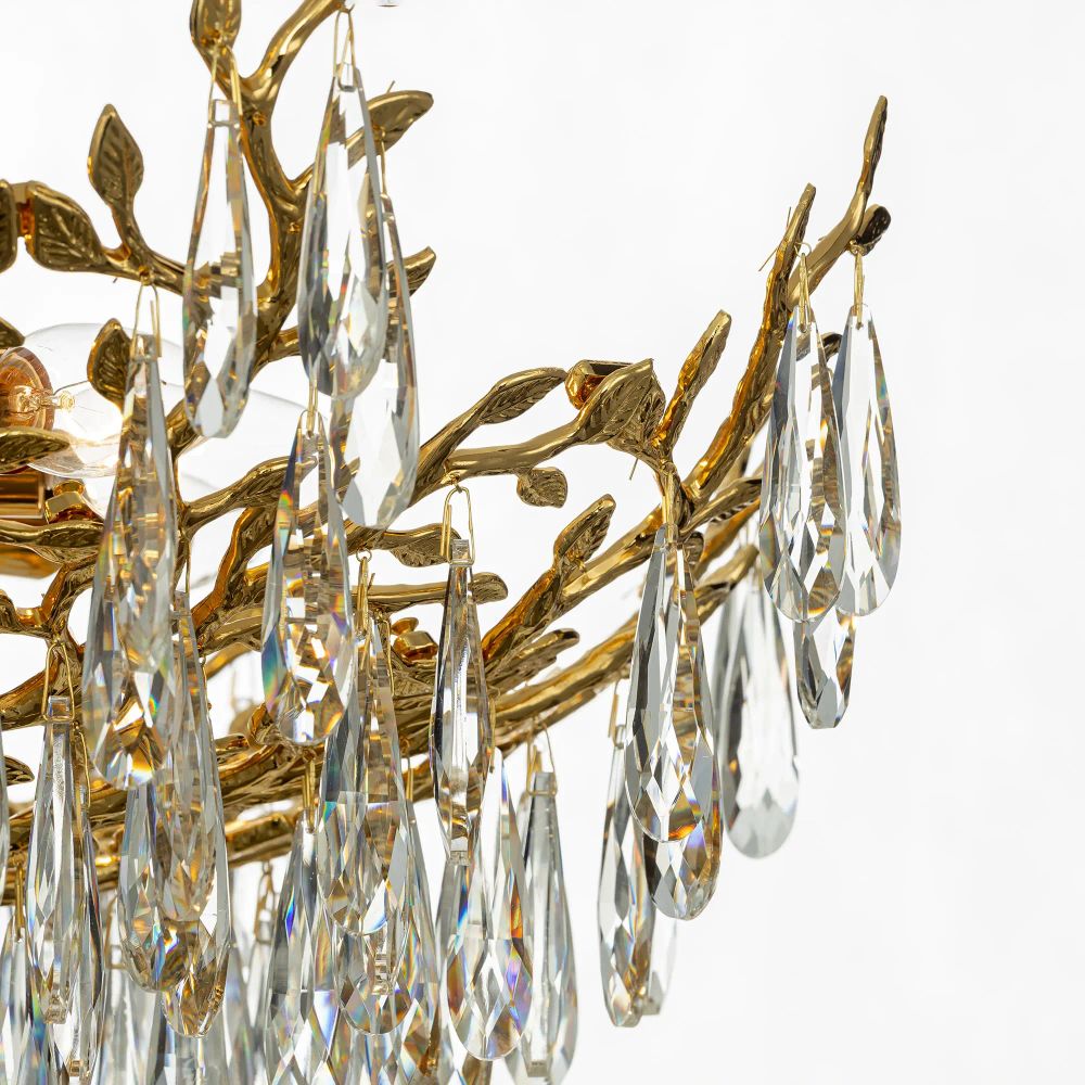 Citilux RITZ CL310082 Люстра хрустальная подвесная Золото