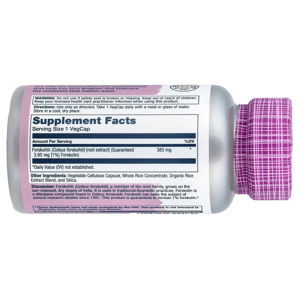 Solaray, Vital Extracts, Forskohlii, 385 мг, 60 растительных капсул