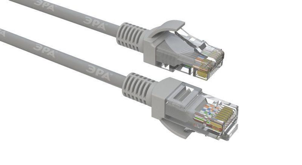Патч-корд кат.5E U/UTP неэкранир. Cu 1.5м сер. Эра Б0051410