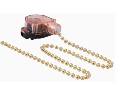 Сонетка-выключатель для бра с цепочкой 3А 250В золото TDM