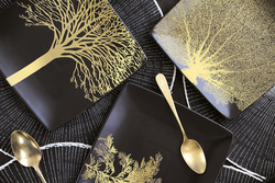 Набор тарелок 4шт 21x21см WD Lifestyle Singapore черный