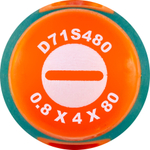 D71S480 Отвертка стержневая шлицевая ANTI-SLIP GRIP, SL4.0х80 мм