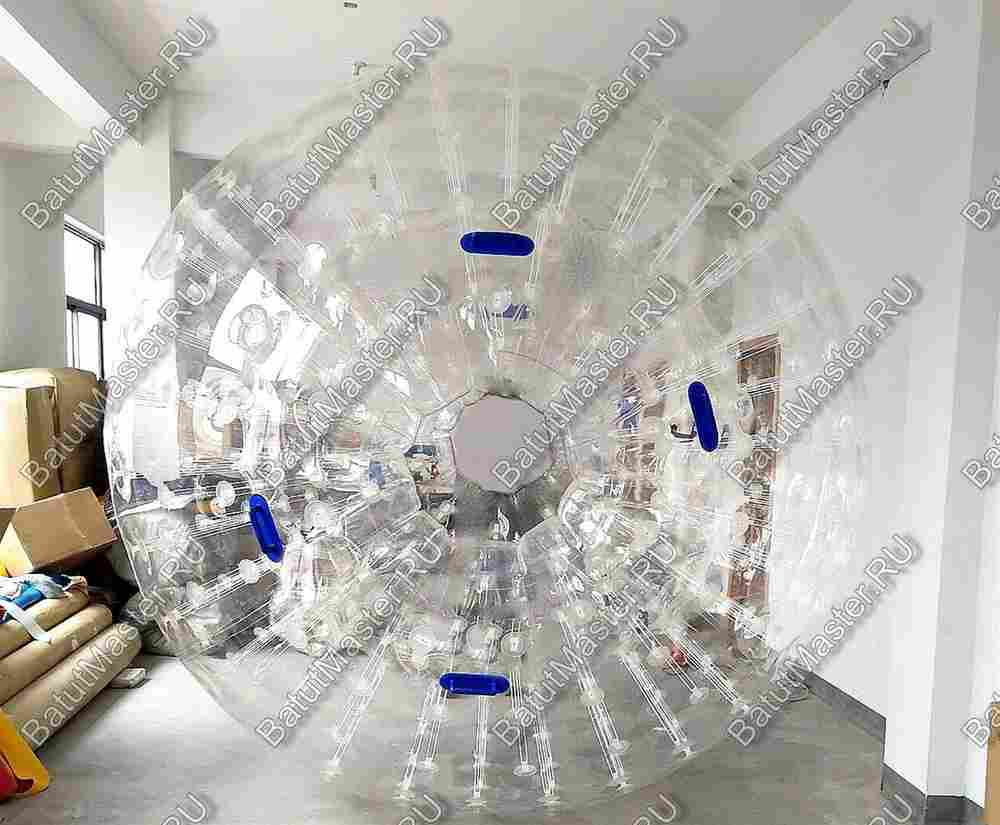 Гидро/аква зорб "Кристалл", ПВХ, диаметр 2,8 м, два входа