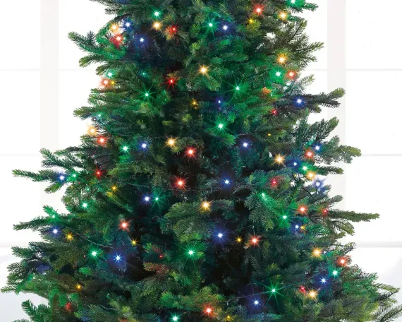 Светодиодная гирлянда с контроллером 9 м, 220V., 120 разноцветных LED ламп, черный ПВХ, Kaemingk (494121)