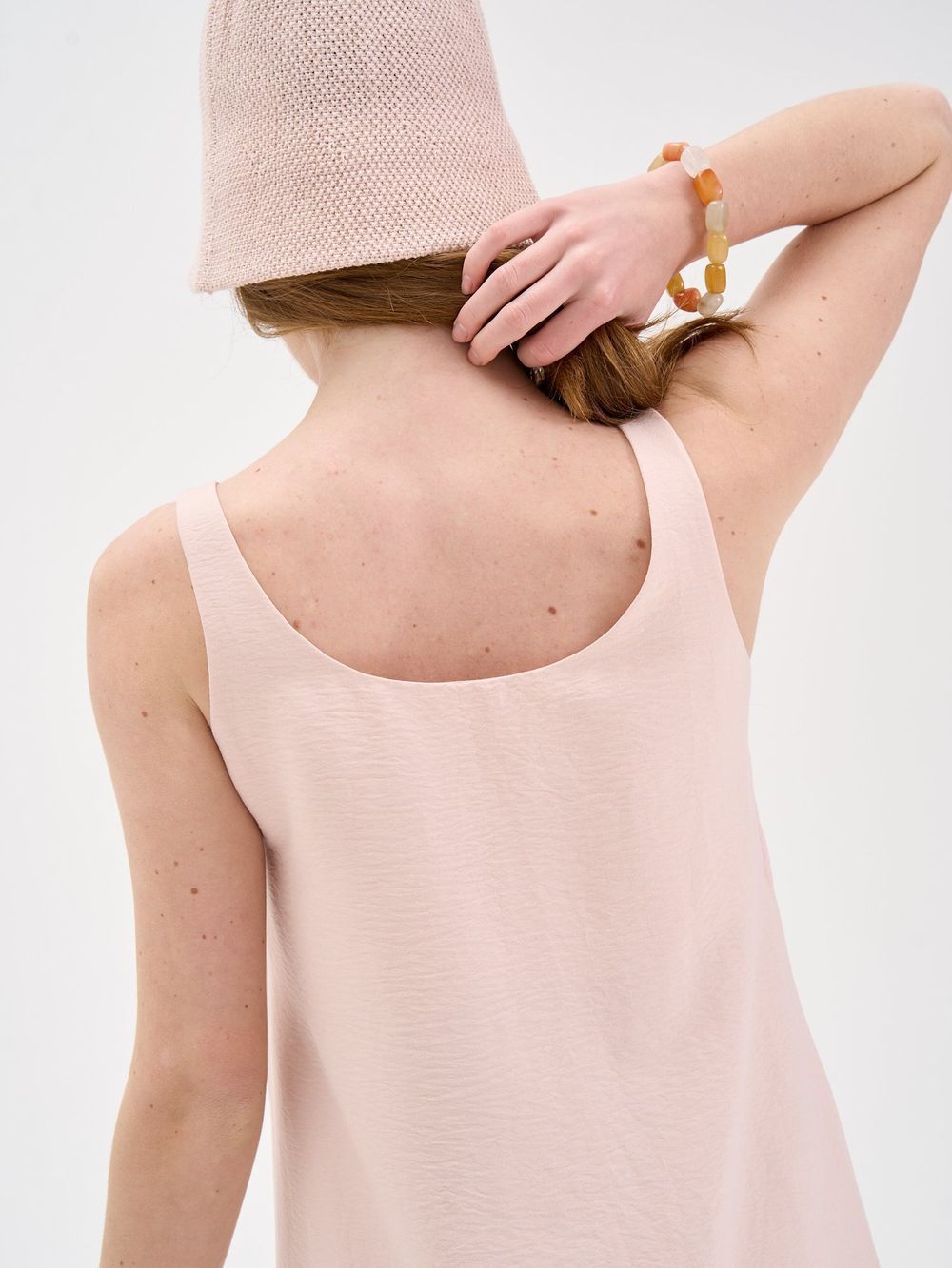 Платье из жатого хлопка "Персик" женское