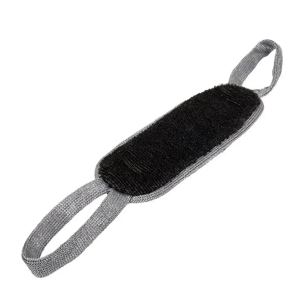 Мочалка из полипропилена Мужская двусторонняя, 37см (57х13см с ручками), medium/hard, д