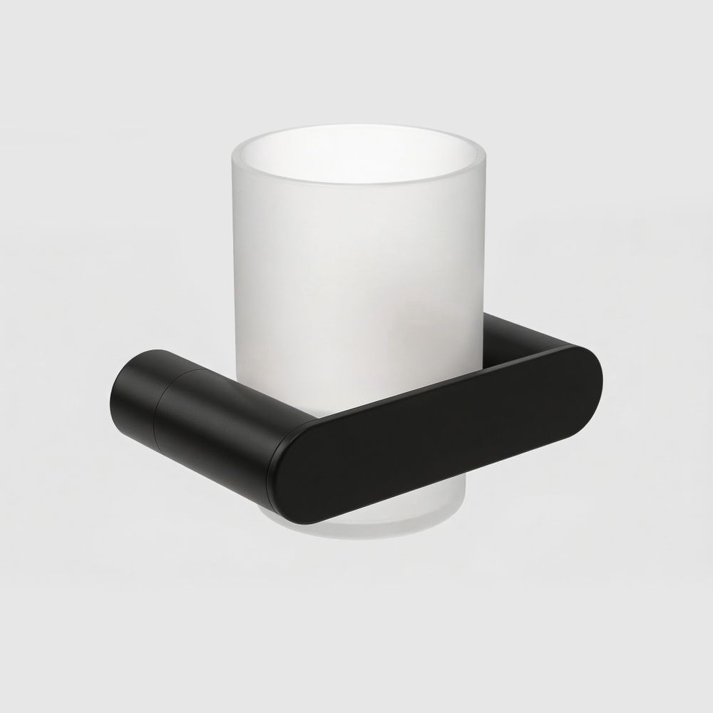 Стаканчик для зубных щеток стекло/нерж. сталь VERONA 16881.N чёрный