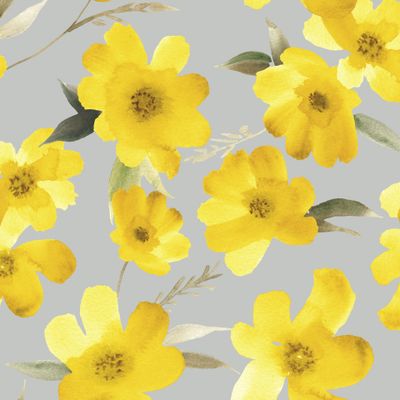 Желтые цветы. Акварель