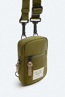 ZARA НЕБОЛЬШАЯ СУМКА В ГОРОДСКОМ СТИЛЕ, ЗЕЛЕНЫЙ ХАКИ