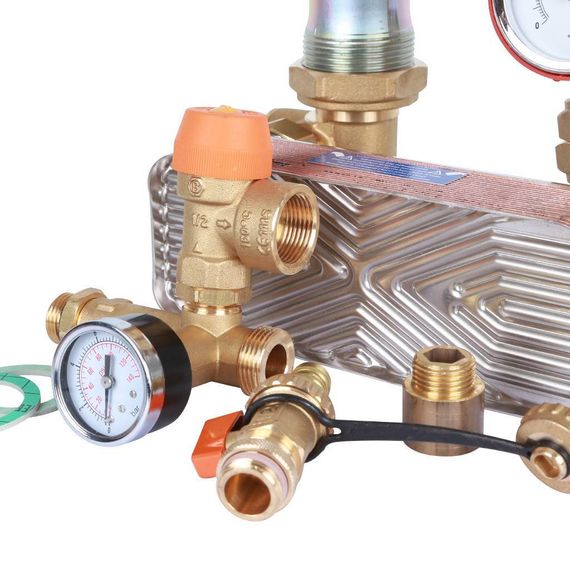 Насосная группа STOUT с теплообменником 28 пластин