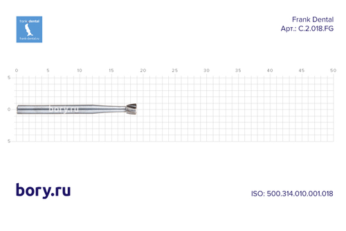 Бор твердосплавный Frank Dental типа FG - C.2.018.FG