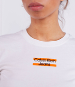 Футболка STRIPE LOGO CALVIN KLEIN JEANS - белый(J20J220720)