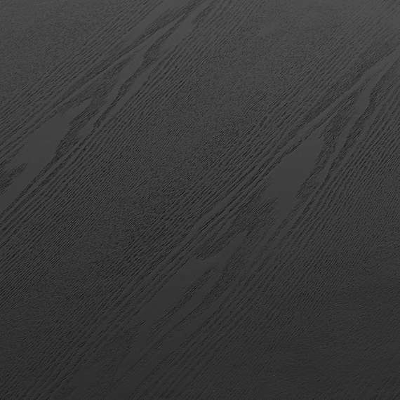 Стол обеденный Round, D90 см, черный шпон ясеня