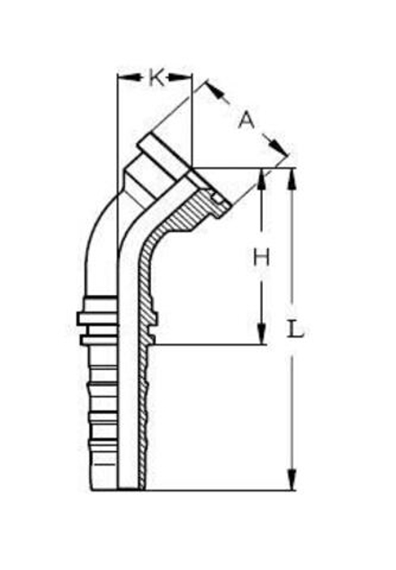 Фитинг DN 20 SFL 3/4 38.1 (45) CS