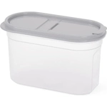 Емкость для сыпучих продуктов Космо 1,2л с клапаном, серый