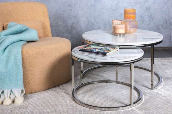 Кофейный столик Silvy Marble (набор из 2-х штук)