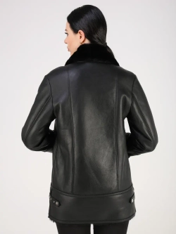 Дубленка зимняя натуральная авиатор оверсайз Турция