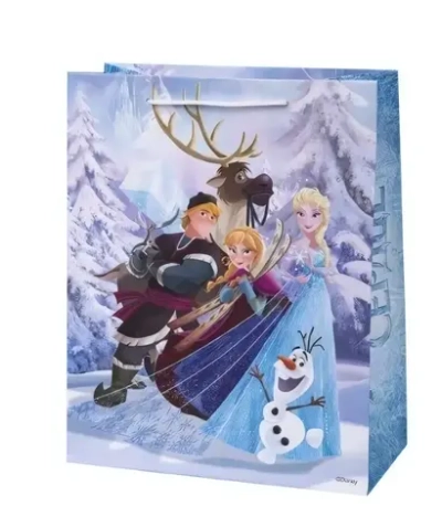 Бумажный пакет Все в сборе для сувенирной продукции , с ламинацией, с шириной основания 26 см, плотность бумаги 140 г/м2 / 26х32.4х12.7см арт.81152