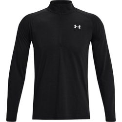 Мужская теннисная футболка теннисная Under Armour Men's UA Streaker Run 1/2 Zip - черный