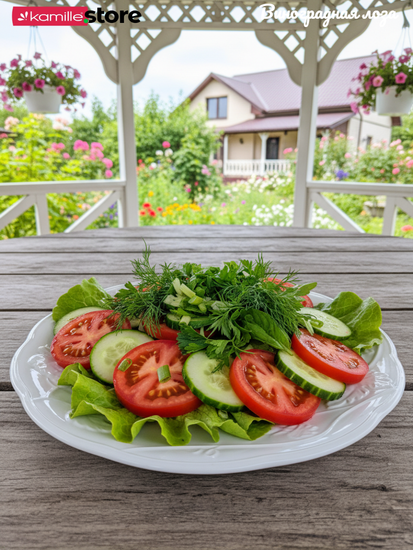 Блюдо круглое 28,5 см. набор 4 шт., фарфор, Виноградная лоза