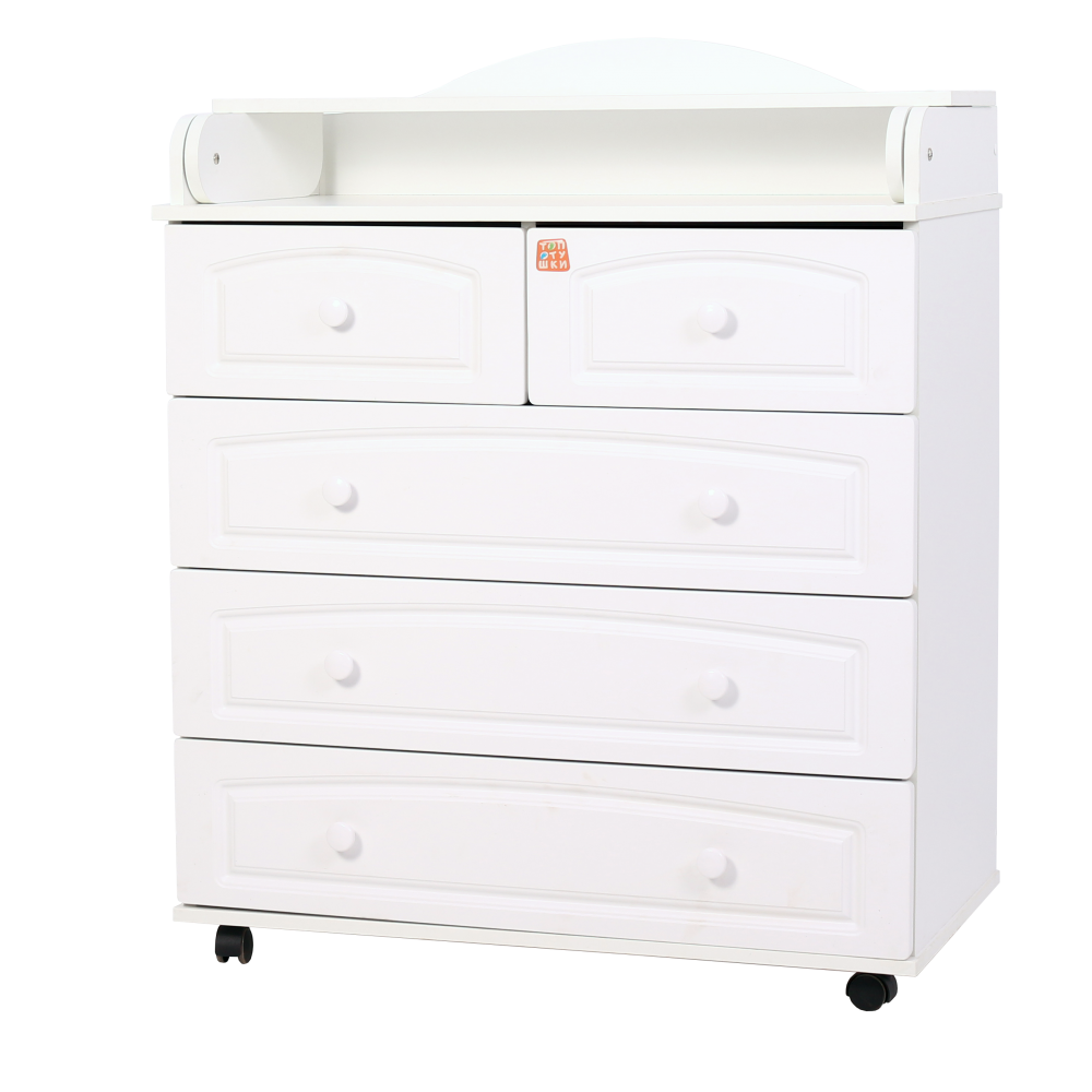 Комод "Ричард" 5 ящ. (арт.65) МДФ 800/5 (белый)