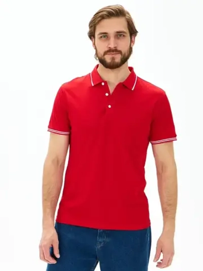 Футболка-поло с коротким рукавом без кармана