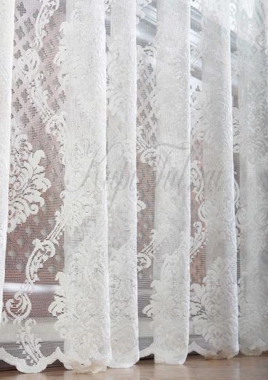 Штора Корона (кремовый жаккард ришелье)