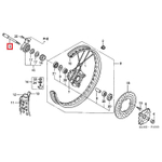 ось переднего колеса Honda XR250R XR600R 44301-KF0-000