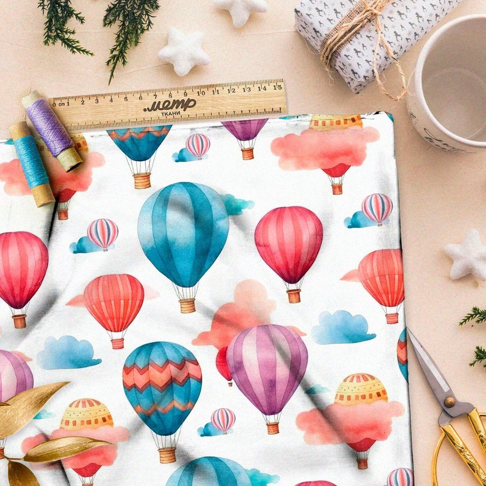 Ткань премиум мембрана разноцветные воздушные шары