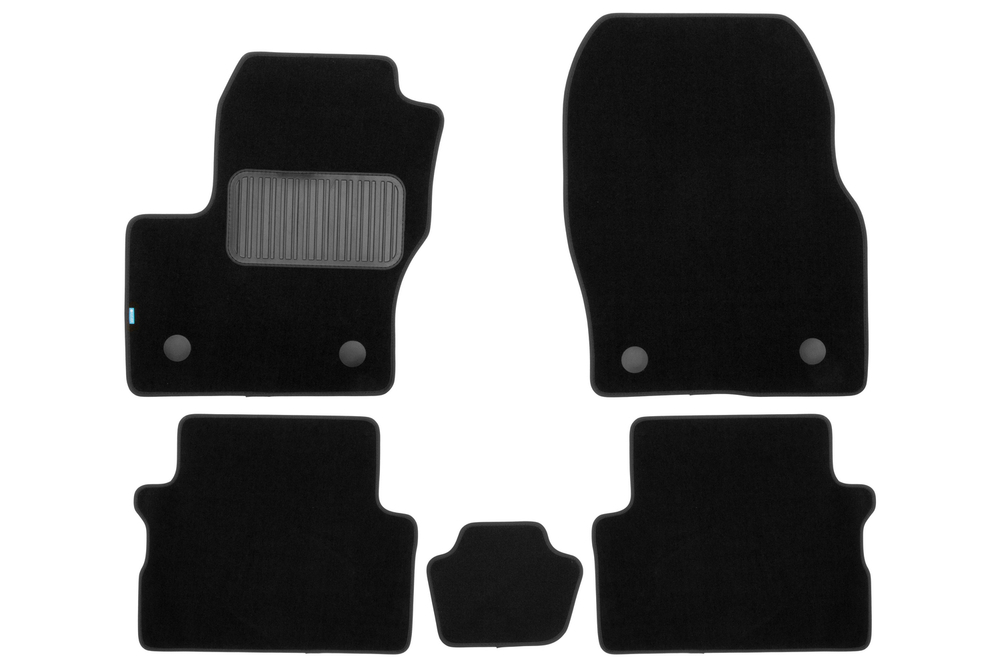Коврики в салон для FORD Kuga, 2016-2019, кроссовер, 5 шт. (текстиль) KLEVER03168022110KH