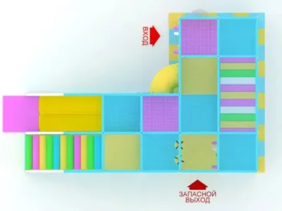 Детский игровой лабиринт «Морской» (4,9*11*3,2 м)