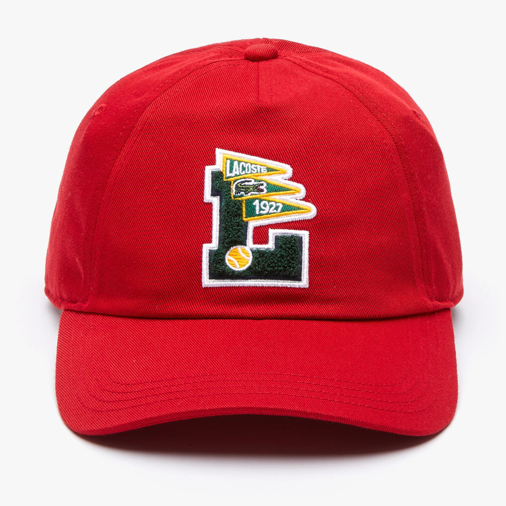 Теннисная кепка Lacoste Men’s Pennants L Organic Cotton Cap - красный