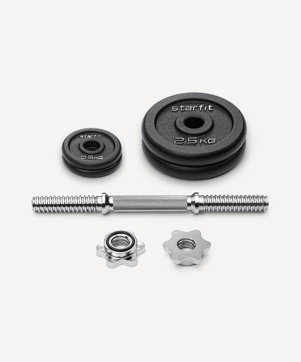 Гантель разборная чугунная в коробке DB-715, 7 кг