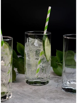 Набор изогнутых бокалов для воды, 450 мл, 6 шт. прозрачные