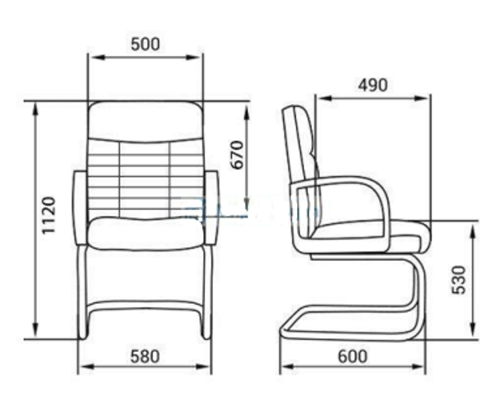 Кресло для руководителя АТЛАНТ СТАНДАРТ КОРОТКИЙ КОНФЕРЕНЦ
