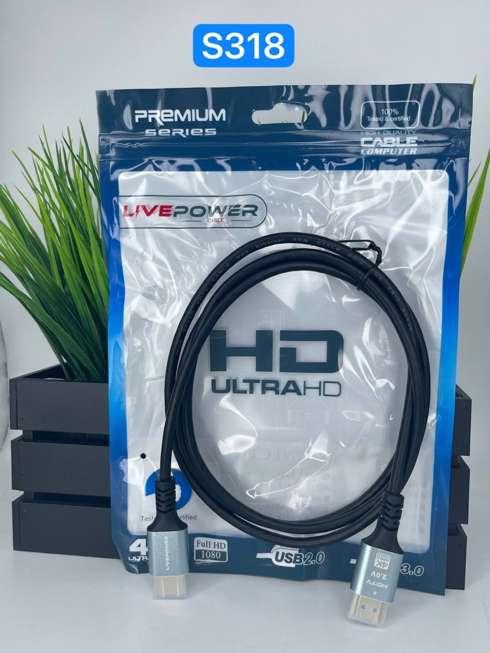 Кабель HDMI to HDMI H273 SLIM 4K ver. 2.0 (черный) 5м