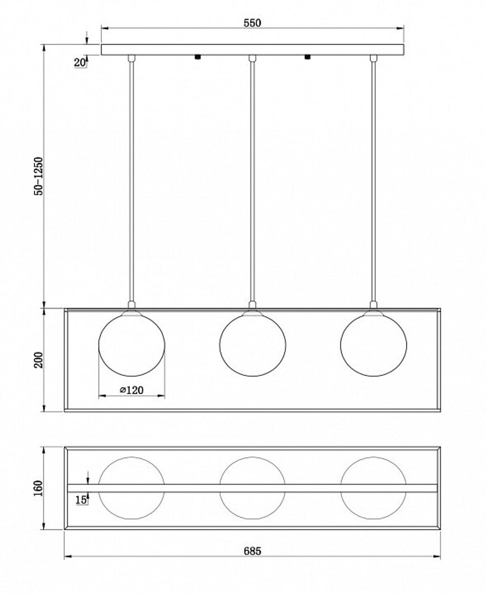 Подвесной светильник Freya Trinity FR5113PL-03G