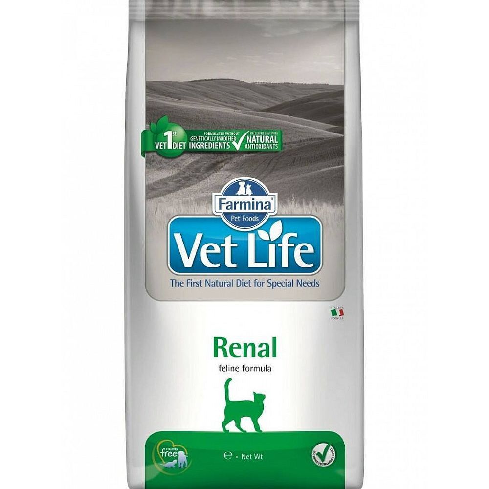 Farmina 10кг Vet Life Cat Renal диета для кошек при почечной недостаточности