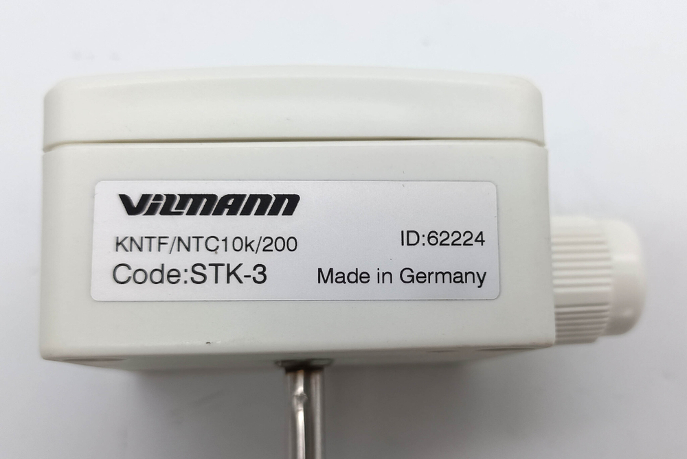 Датчик температуры погружной Vilmann KNTF/NTC10k/200 код: STK-3 L=200мм