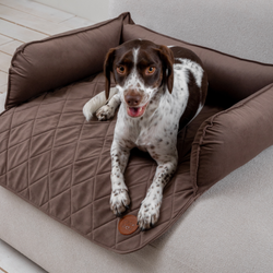 Диванный лежак из микровелюра, мокко 70х50 Rachel WOW