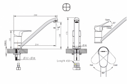 Смеситель для кухни Bravat Alfa