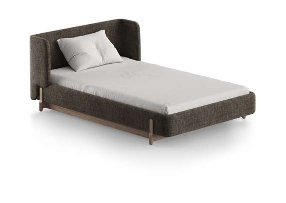 Кровать Basic спальное место 120*200 см (коричневый, рогожка)