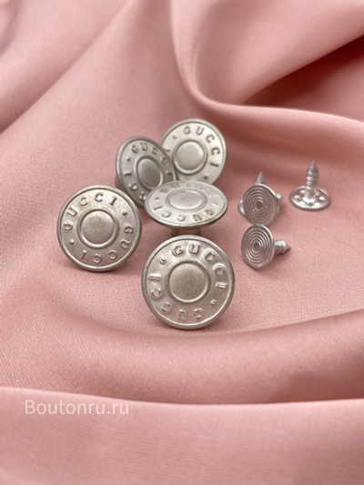 Пуговицы Гучч. установочные серебристые "антик"