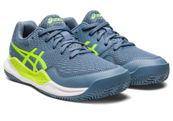 детские Кроссовки теннисные Asics Gel-Resolution 9 GS Clay - steel blue/hazard green