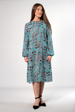 Платье женское 4129ВП, бирюза наб #284Бин054129ВП