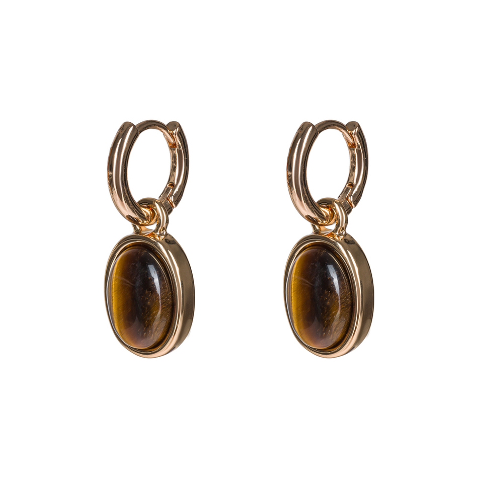 Серьги Fiore Luna TIGER EYE LE1203 BR/G