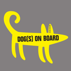 Наклейка на машину DOG(S) ON BOARD Шарик